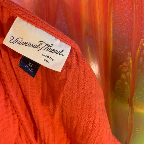 Coral Romper w/ DEEP POCKETS! - Picture 8 of 9